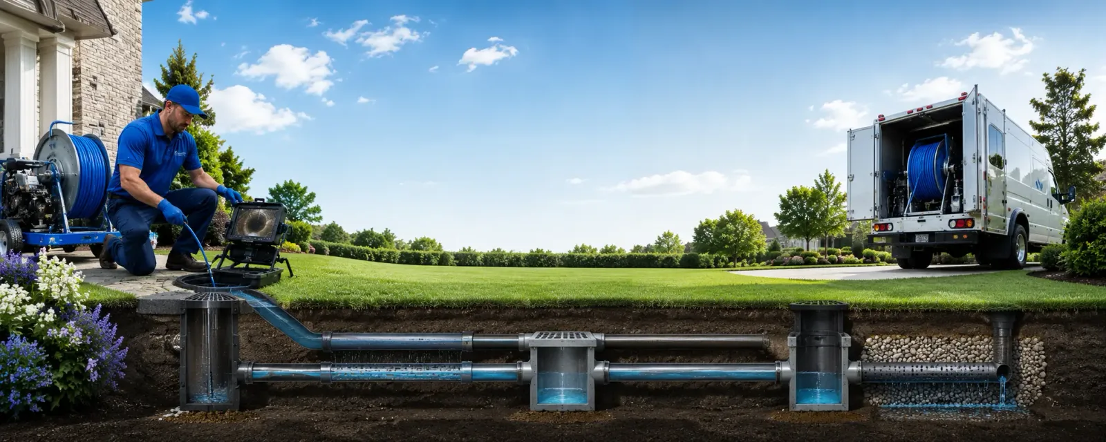 Outdoor drain cleaning information for Amityville, NY
